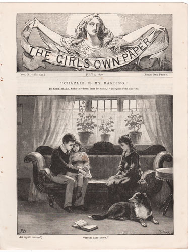 Original antique engraving from The Girl's Own Paper 1888-1890